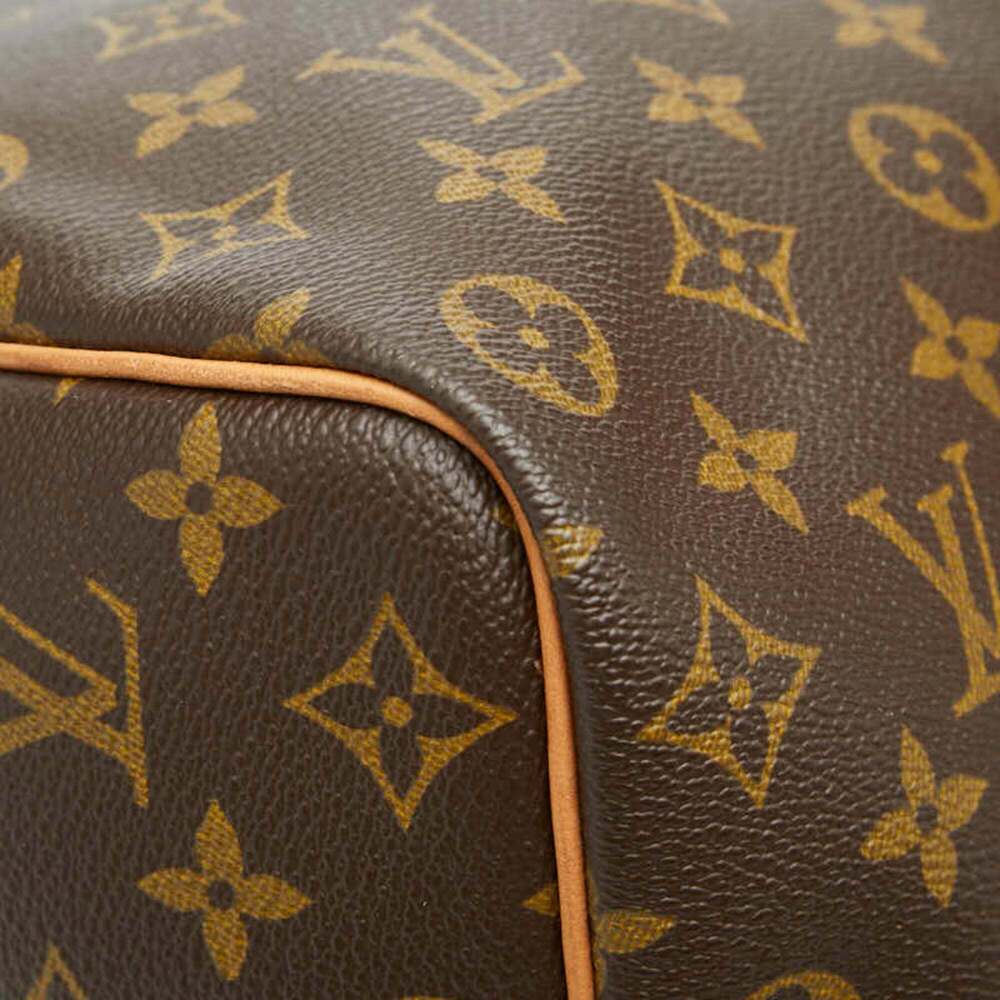 LOUIS VUITTON Brown Monogram Leather Keepall 50 Boston Bag - Picture 4 of 10
